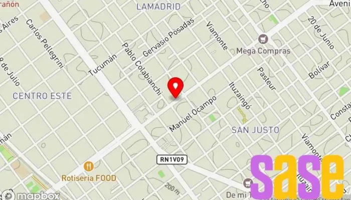 mapa de 2SJ Electricidad Industrial Tienda de electrónica en Villa María