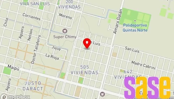 mapa de ADACO Materiales Eléctricos Ferretería en Villa Mercedes