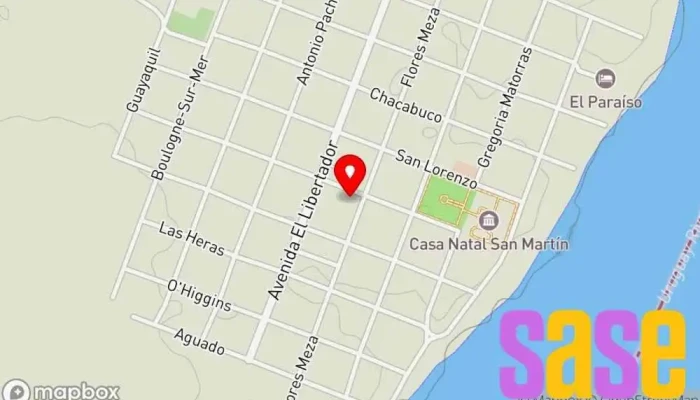 mapa de Aguas de Corrientes S.A Compañía suministradora de agua en Yapeyú