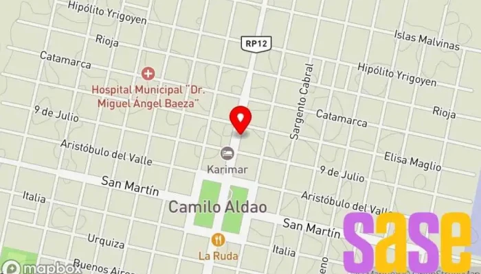 mapa de Alessandroni Ferretería Ferretería en Camilo Aldao