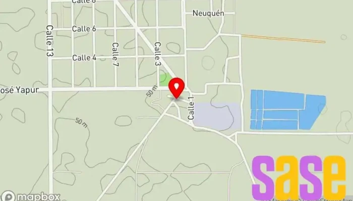 mapa de Almacén tecnico ( baterías) Tienda de repuestos para automóviles en Tacuarendí