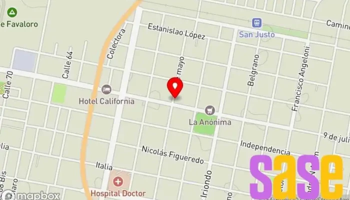 mapa de Amado Electricidad Tienda de electrónica en San Justo