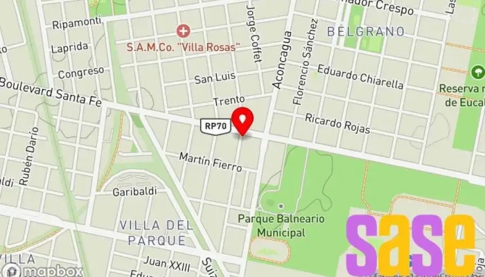 mapa de AMC TECNOLOGIA Y DISTRIBUCIONES Tienda de iluminación en Rafaela