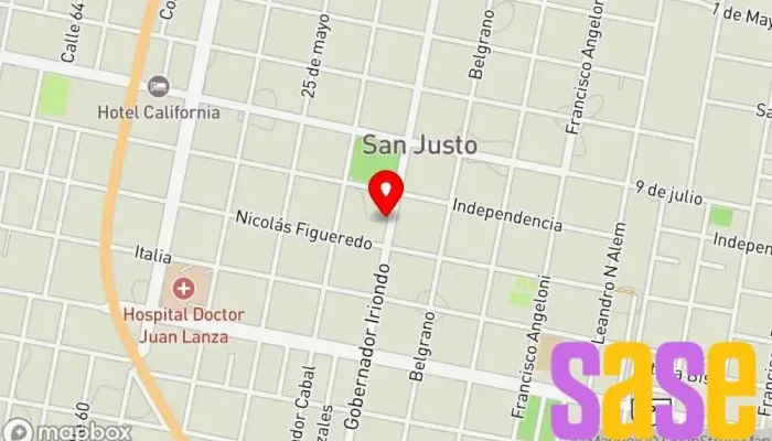 mapa de Angeloni Tienda de electrónica en San Justo