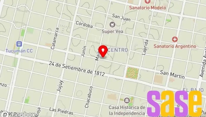 mapa de Antena Ocho SRL Emisora de radio, Empresa de medios de comunicación en San Miguel de Tucumán