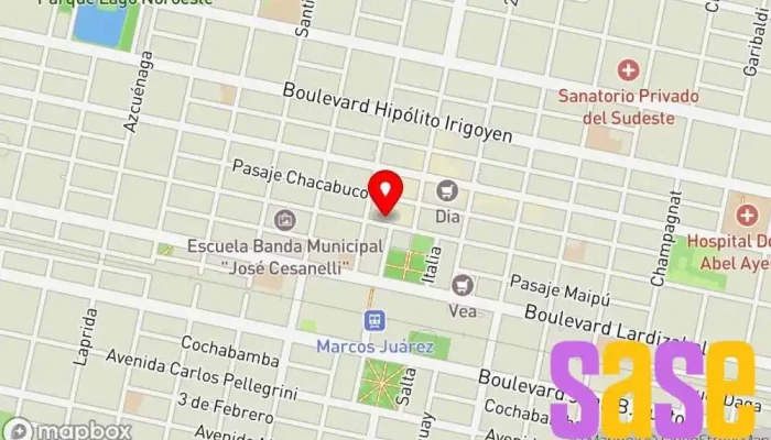 mapa de Argelec S.A | Marcos Juárez Tienda de electricidad en Marcos Juárez