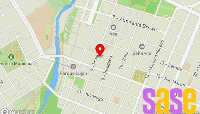 mapa de Articulos para el hogar - Cooperativa Eléctrica de Luján Tienda de electrodomésticos, Tienda de artículos para el hogar en Luján