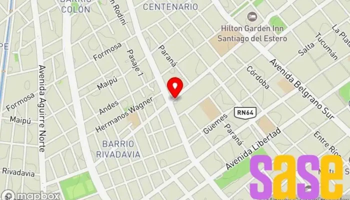 mapa de Audio Car Tienda de equipos estéreo para automóviles en Santiago del Estero