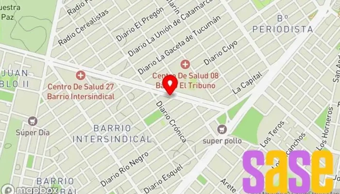 mapa de Av. Mariano Moreno y Radio Santiango del Estero Estación de autobuses en Salta