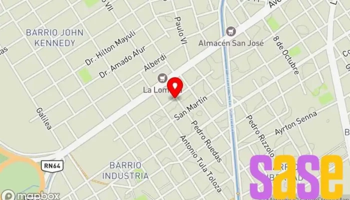 mapa de Barrio Industria Gimnasio en Santiago del Estero