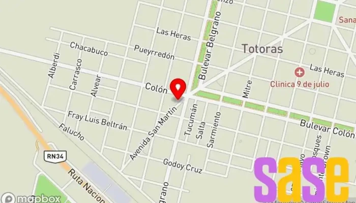 mapa de Baterias Celta - Electricidad Automotriz Tienda de repuestos para automóviles en Totoras