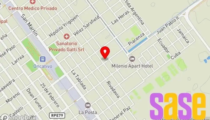mapa de Bianco Climatización Proveedor de repuestos de electrodomésticos en Oncativo