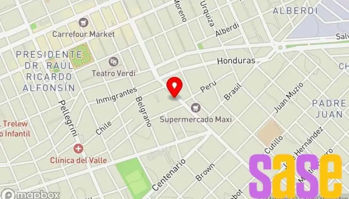 mapa de Cadena Tiempo Emisora de radio en Trelew