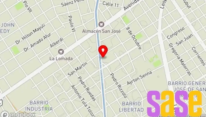 mapa de Candelero Electricidad Tienda de electricidad en SARMIENTO