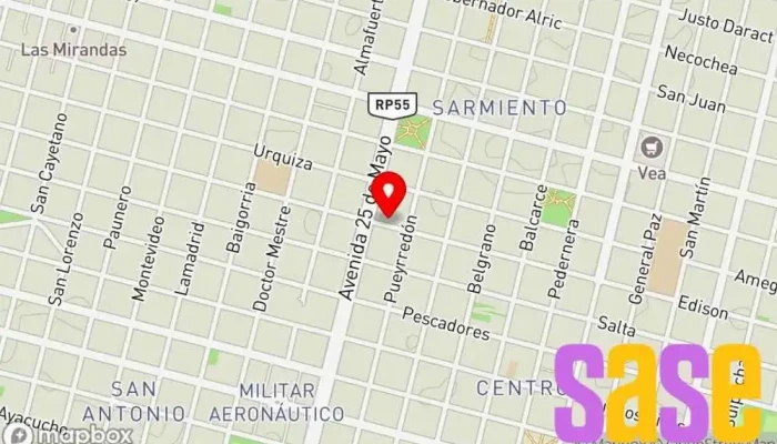 mapa de CASA CASTINO Ferretería en Villa Mercedes