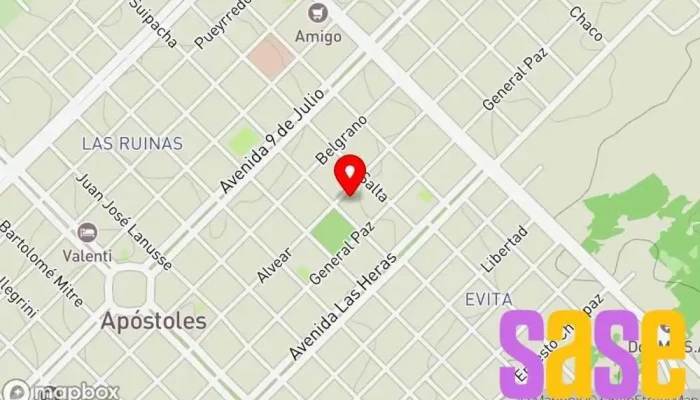 mapa de Casa Laumann - Materiale eléctricos y del automotor Comercio en Apóstoles