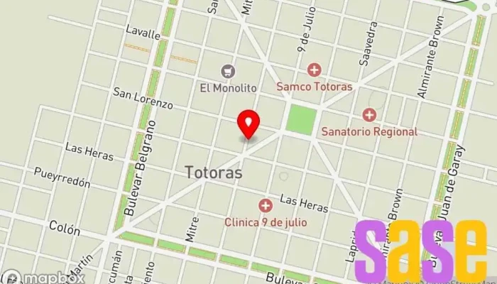 mapa de Casa MEG Ferretería, Tienda de alarmas antirrobo, Tienda de electricidad en Totoras