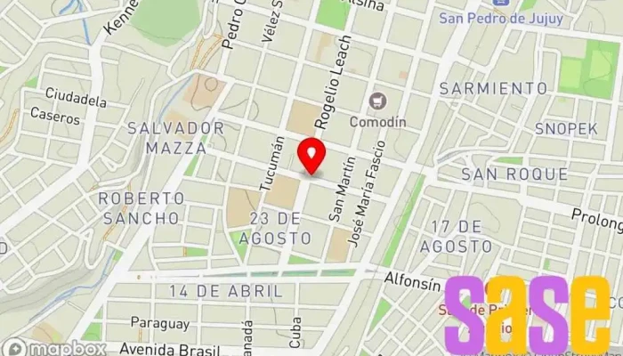 mapa de Centro De Refrigeracion Jujuy Tienda de electricidad en San Pedro de Jujuy