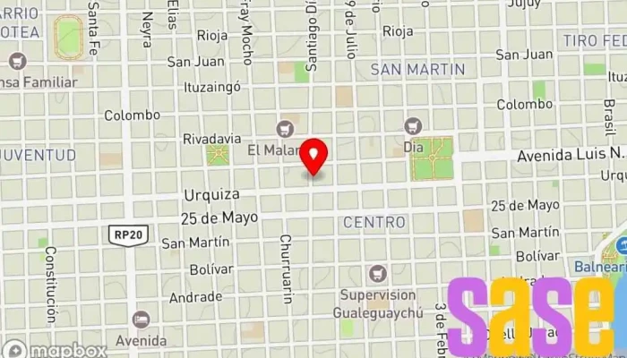 mapa de Centro de Servicios Electrónicos Establecimiento de reparación de artículos electrónicos en Gualeguaychú