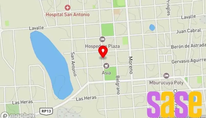 mapa de Centro Informático Mburucuyá Tienda de reparación de teléfonos móviles en Mburucuyá