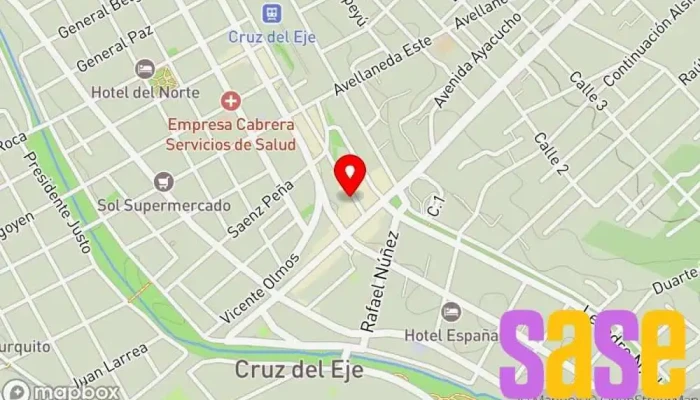 mapa de Cetrogar Tienda de electrónica, Tienda de informática, Tienda de motocicletas en Cruz del Eje