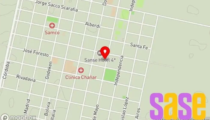 mapa de Chañar Ladeado Escuela técnica en Chañar Ladeado