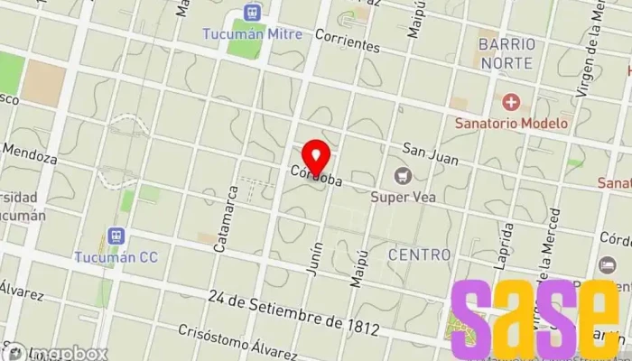 mapa de CJ Materiales Eléctricos Tienda de electricidad, Tienda de iluminación en San Miguel de Tucumán