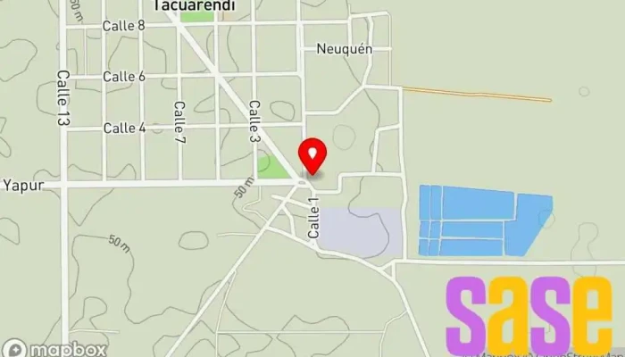 mapa de C.O.E.T Alojamiento en Tacuarendí
