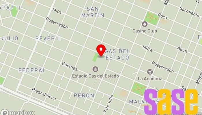 mapa de Complejo Municipal Gas Del Estado Polideportivo en Pico Truncado