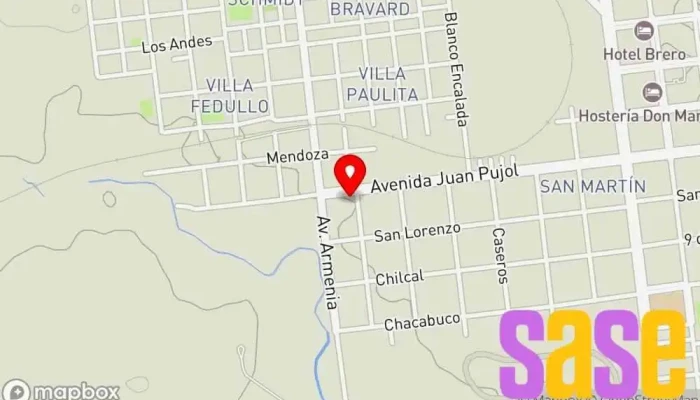 mapa de Cooperativa Agropecuaria y de Electricidad Monte Caseros Ltda. Oficinas de empresa en Monte Caseros