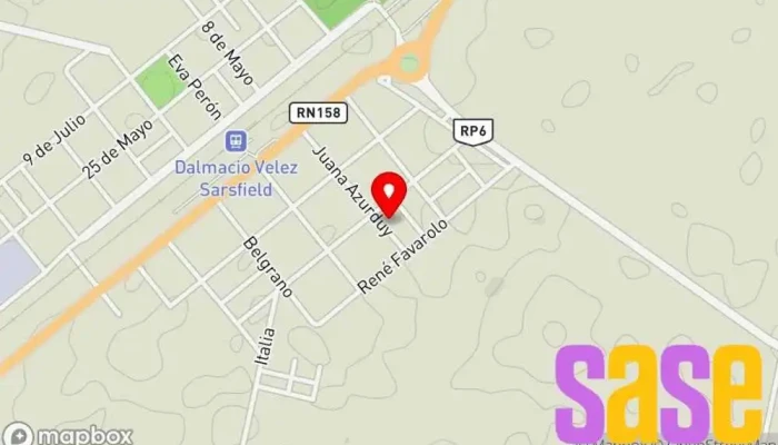 mapa de Cooperativa de Electricidad de Dalmacio Velez Ltda Compañía eléctrica en Dalmacio Vélez Sarsfield