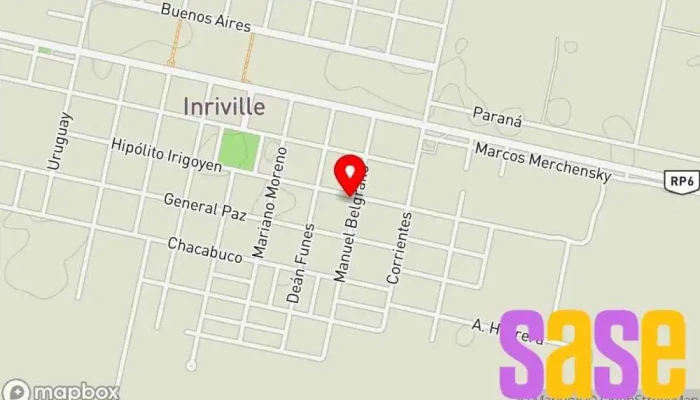 mapa de Cooperativa de Electricidad y Servicios Públicos de Inriville Ltda. Proveedor de servicios de Internet en Inriville