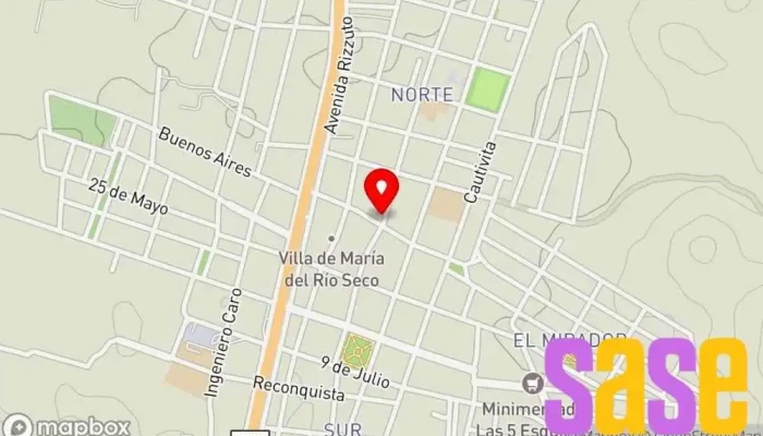 mapa de Cooperativa de Obras y Servicios Públicos Villa de María del Río SecoLtda Asociación u organización en Villa de María