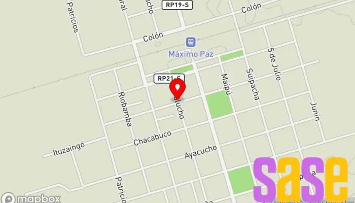 mapa de Cooperativa de Servicios Públicos de Máximo Paz Ltda. Proveedor de servicios de Internet, Empresa de instalación de televisión por cable, Proveedor de propano, Compañía telefónica, Compañía suministradora de agua en Maximo Paz
