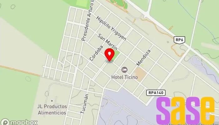 mapa de Cooperativa de Servicios Públicos, Vivienda y Crédito Ticinense Ltda. Compañía eléctrica en Ticino
