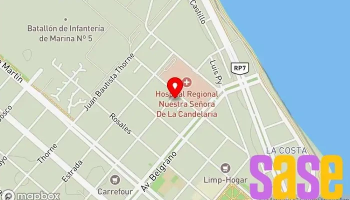 mapa de Cooperativa Eléctrica - Oficina Centro Compañía eléctrica en Río Grande