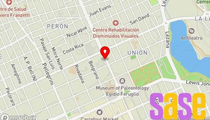 mapa de Cooperativa Eléctrica de Trelew Asociación u organización en Trelew