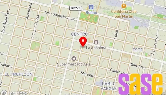 mapa de Cooperativa Eléctrica Limitada de Rufino - Administración Proveedor de energía ecológica en Rufino