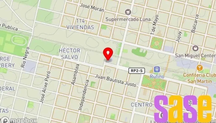 mapa de Cooperativa Eléctrica Ltda. de Rufino Almacén en Rufino