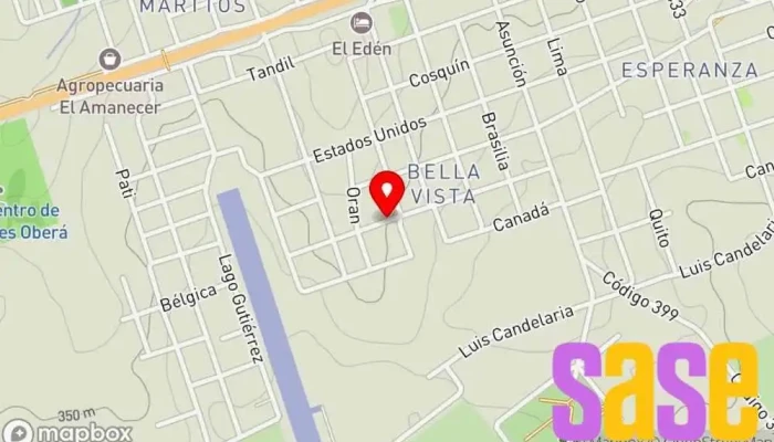 mapa de Cooperativa Eléctrica Ltda. Oberá Compañía eléctrica en Oberá