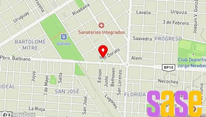 mapa de Cooperativa Electrica Oficina de la Administración en Gálvez