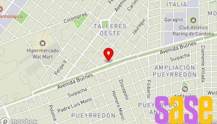 mapa de Cugat SRL. . autopartes eléctricas para el automotor Tienda de repuestos para automóviles, Tienda de componentes electrónicos en Córdoba