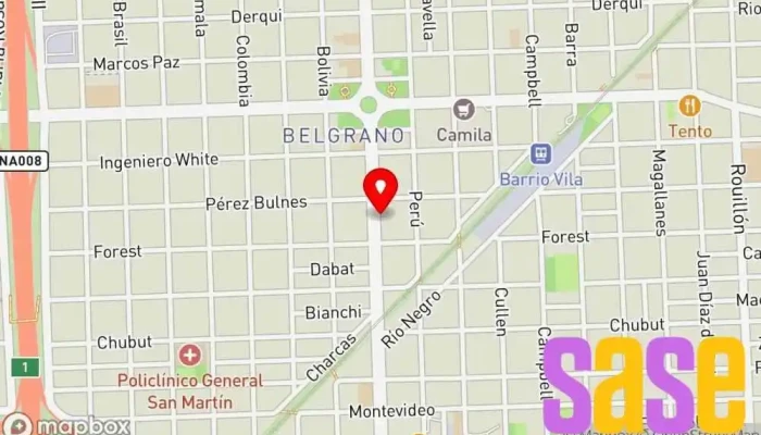 mapa de DA-BA Car - Baterias Tienda de baterías para automóvil, Tienda de motores eléctricos, Electricista en Rosario