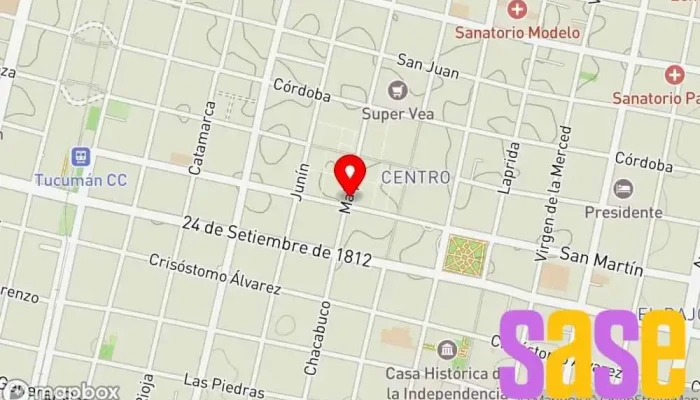 mapa de DC Electrónica Servicio de comercio electrónico, Tienda de informática en San Miguel de Tucumán
