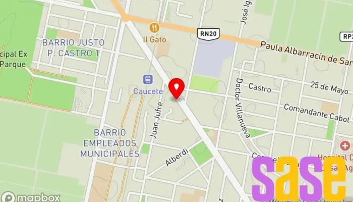 mapa de DISTRIBUIDORA ELÉCTRICA DE CAUCETE S.A. Compañía eléctrica en Caucete