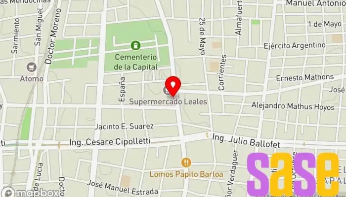 mapa de Distribuidora Norte S.A Tienda de electricidad en Mendoza