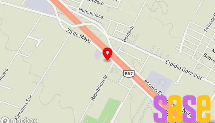mapa de Distrocuyo S. A. Compañía eléctrica en Rodeo de la Cruz