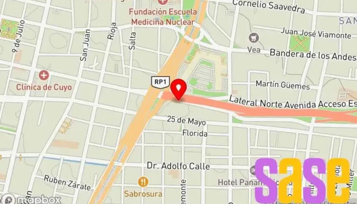 mapa de Distroelect SA Tienda de electricidad, Comercio en Mendoza