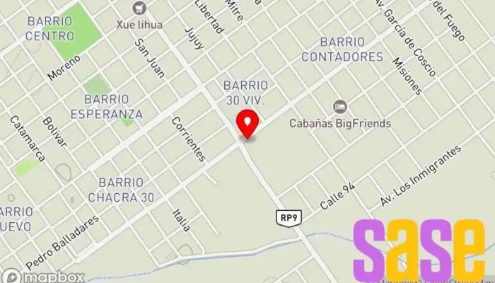 mapa de DPEC Estación Transformadora Compañía eléctrica en Paso de la Patria