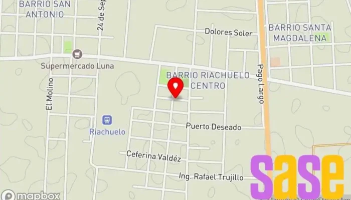 mapa de D.P.E.C. Oficinas de empresa en Riachuelo